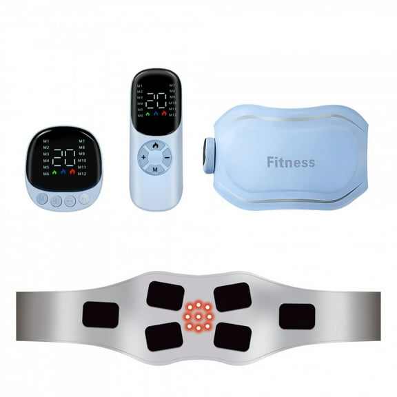 Wireless Relaxation Belt with Soothing Heat, Red Light & Multi-Mode Massage, Portable Body Wrap with Remote for Back and Waist Comfort and Stress Relief