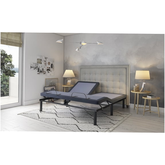 Wireless Remote Adjustable Bed Base, Split King Size, Zero Gravity, Massage, USB Ports, Anti-Snore, LED Light