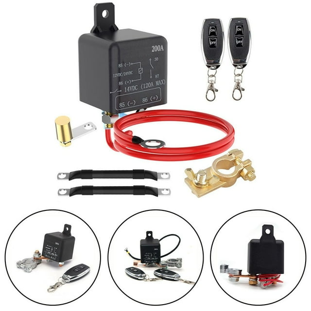 Wireless Remote Battery Disconnect Switch Remote Control Cut Off Isolator Fobs