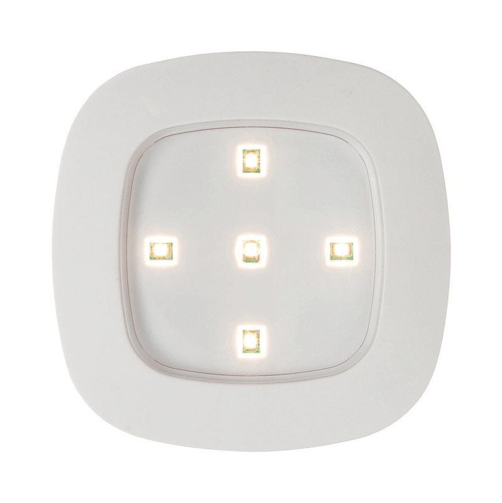 Fulcrum White Wireless LED Puck Light with Remote Control