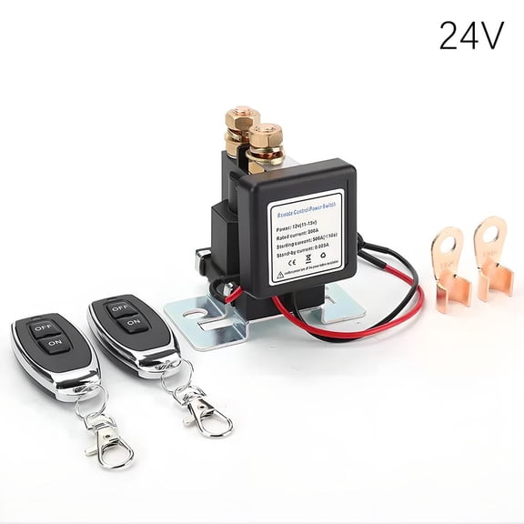 Wireless Remote Control Battery Relay Car Starter,12V 200A Remote Car Control Battery Disconnect Remotes Batter-y Kill Switc-h for Truck, RV