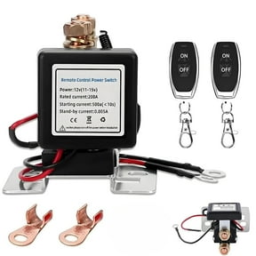 Wireless Remote Control Battery Relay Car Starter, Remote Battery Disconnect , Remote Start & Warm-Up/Cool-Down, Anti-Theft & DIY Installation for 12v/24v Cars, Rvs, And Classic Cars, 1/2 PCS