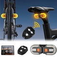thumbnail image 1 of Wireless Remote Control Bike Taillight, USB Rechargeable Turn Signals with Left Right Stop Modes, High Visibility LED Light for Bicycle Safety, 5.1x1.9x1.2in, 1 of 6