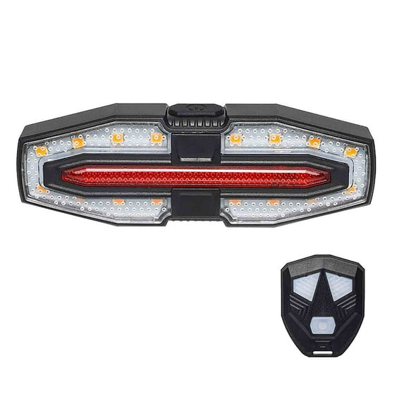Wireless Remote Control LED Tail Light with Turn Signal for Safe Night Riding - Waterproof Cyclist Safety Equipment