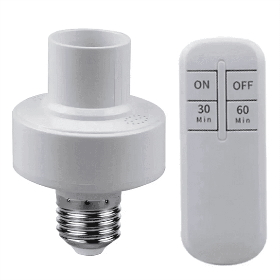 Wireless Remote Control Lamp Holder Timer Switch LED Light Bulb Socket E27 Long Distance 110V