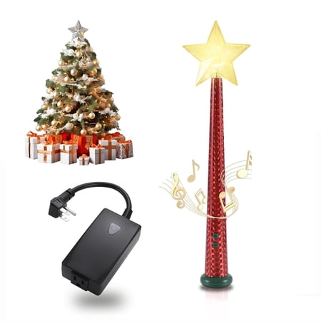 Wireless Remote Control Outlet Christmas Tree Remote Control Wand with Music for Christmas Tree Light Indoor&Outdoor Decorative String Light Control,Ideal Gift for Kids/Halloween Christmas Party