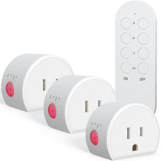 BLACK+DECKER Wireless Remote-Control Outlet, Pack of 3 Outlets, 1 Remote -  Premium Light Switches