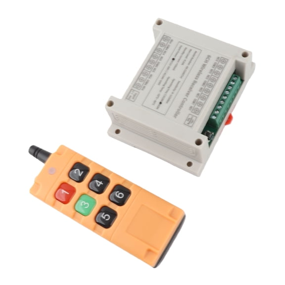 Wireless Remote Control Switch 6CH Relay System DC 12V 24V 36V Receiver Module with Transmitter for Electric Doors Windows Smart Lighting and Industrial Motors