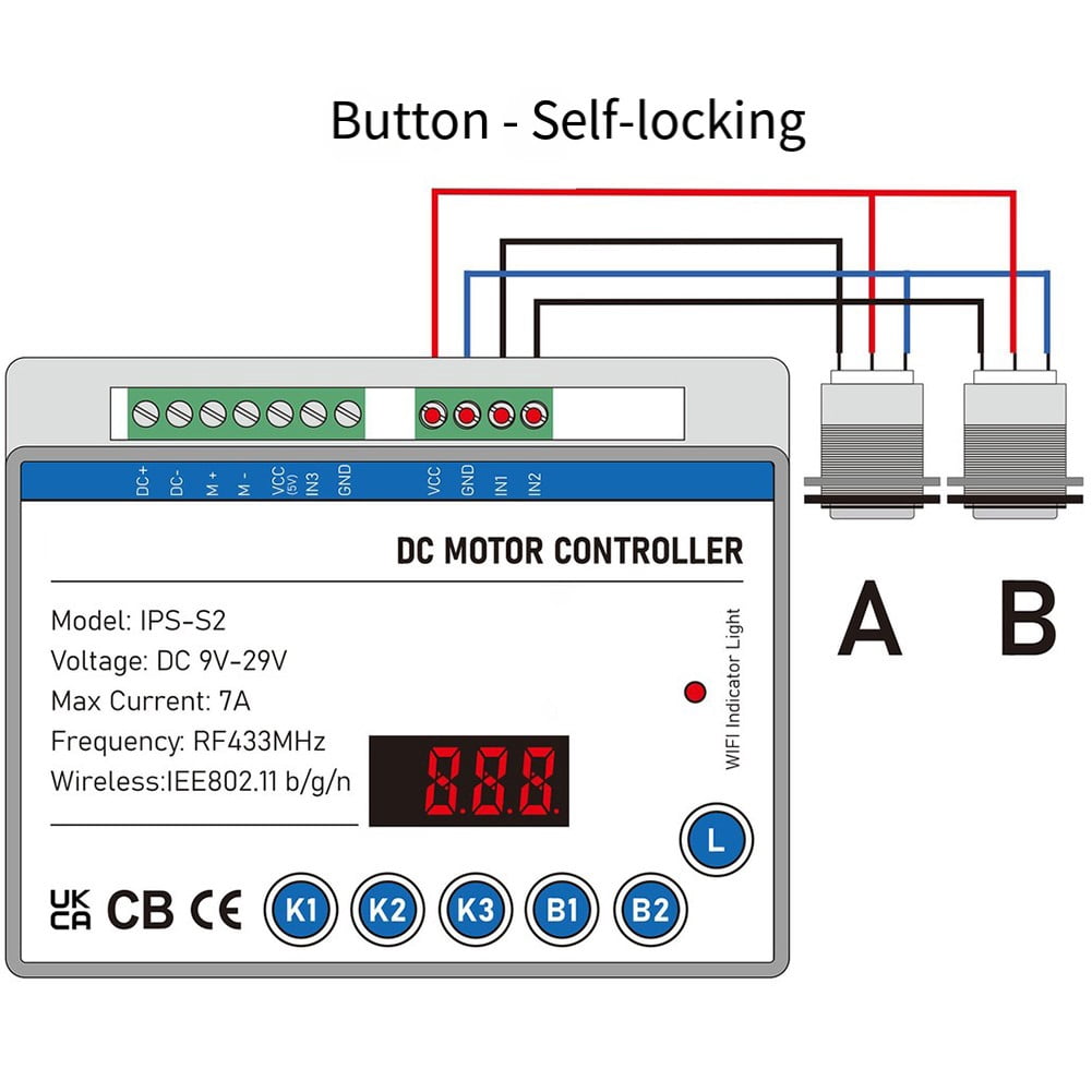 Wireless Remote Control Switch For Linear Actuator 9V~29V 7A Dc Motor ...
