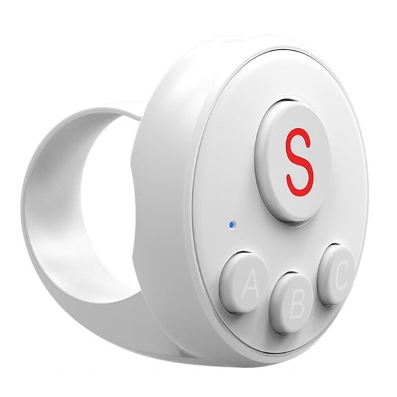 Wireless Remote Control Wristband for Action Cameras & Phones, Bluetooth 5.3 Selfie Shutter, 10M Range (White)