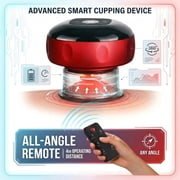 Wireless Remote Electric Smart Dynamic Cupping Massage Kit, 6-in-1 Cupping Set with 12 Intensity & Heat Levels, 3 Cup Sizes, 20-Min Timer, for Back, Neck, Shoulder & Muscle Relaxation
