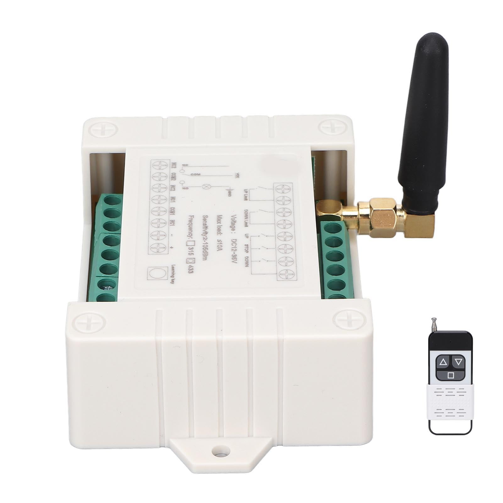 Wireless Remote Motor Switch, Adjustable 10A Relay, 433MHz, DC 12,36V ...