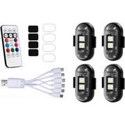 Wireless Remote RGB Aircraft Strobe Light 8 Color Rechargeable Waterproof