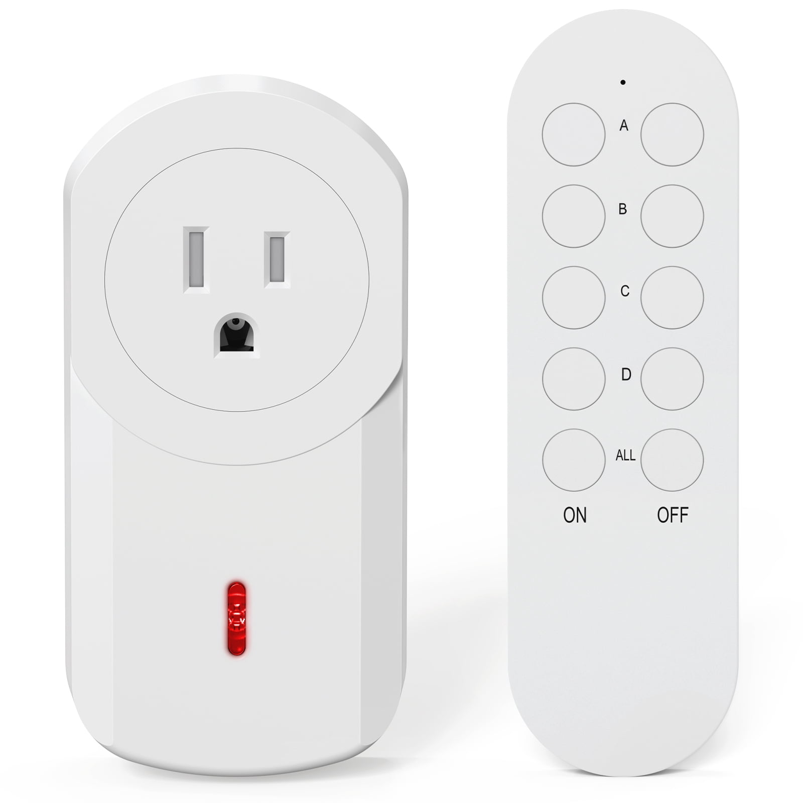 Wireless Remote Smart Control Outlet, 40m/130ft Range & 15A/120V/1800W ...