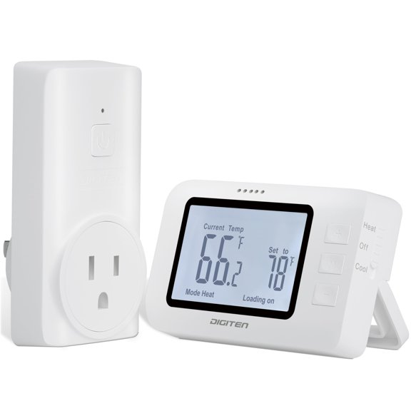 Wireless Remote Thermostat for Home, Heating/Cooling Controller, for Window A/C, Fan, Space Heater