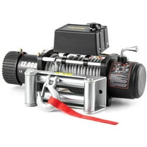 Wireless Remote Winch 12000lbs - 12V Power Winch with 85ft Cable for Jeep Wrangler & Truck