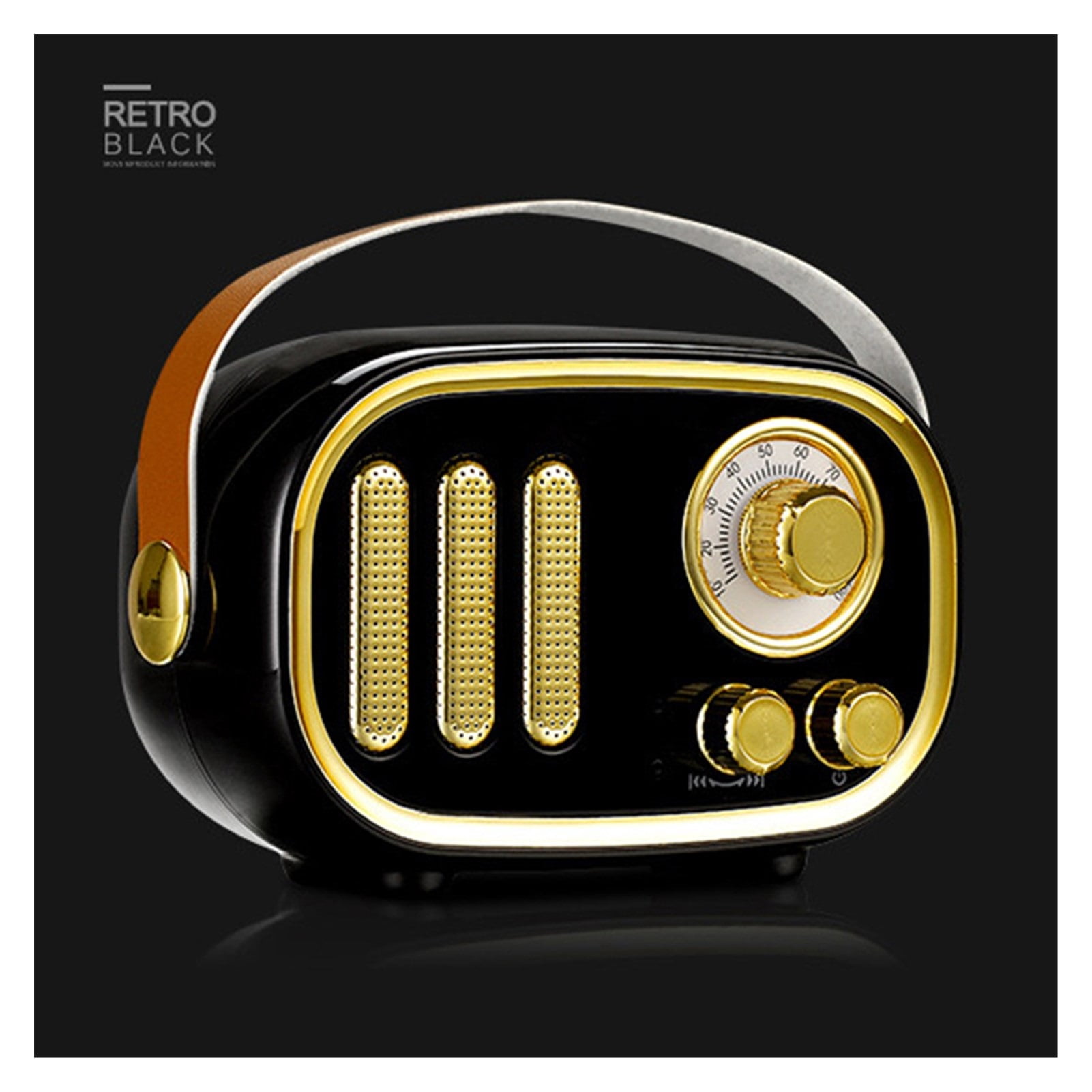 Wireless Retro Speaker F01 Bluetooth Portable Vintage Speaker FM Radio ...