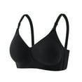 thumbnail image 1 of Wireless Ribbed Bras for Women Comfortable Full Cup Adjustable Bralettes Seamless Push up Support Lingerie, 1 of 4