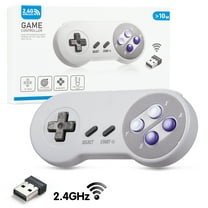 Wireless SNES Controller, LUXMO 2.4GHz USB Gamepad Classic Game Controller Joypad Joystick for Windows Laptop PC Mac Raspberry PI System