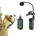 thumbnail image 1 of Wireless Saxophone Microphone System, Clip on Instrument Microphone, 2.4G Wireless Instrument Transmitter Receiver, 360° Adjustable Mic, Unidirectional Pickup, 100ft Range for Saxophone Trumpet, Blac, 1 of 9