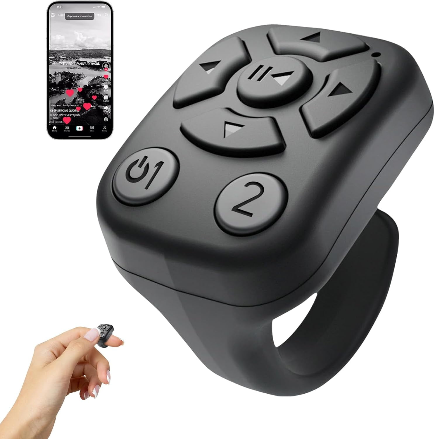 Wireless Scrolling Ring for TikTok - Bluetooth Remote Control for ...