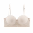 thumbnail image 1 of Wireless Seamless Bra for Women JIANLAI Front Closure Underwire Support Bra, Removable Adjustable Thin Strap Seamless Bra, Multiway Daily Evening Outfit Support Bra, 1 of 3