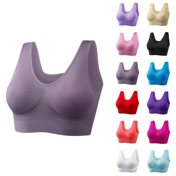 Wireless Seamless Bras for Women Plus Size No Underwire Comfortable Soft Sports Yoga Bralettes Everyday Bra