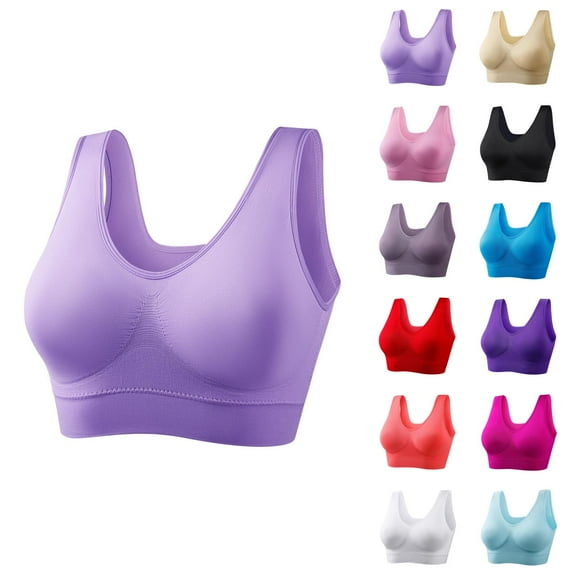 Wireless Seamless Bras for Women Plus Size No Underwire Comfortable Soft Sports Yoga Bralettes Everyday Bra