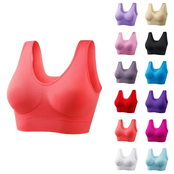 Wireless Seamless Bras for Women Plus Size No Underwire Comfortable Soft Sports Yoga Bralettes Everyday Bra