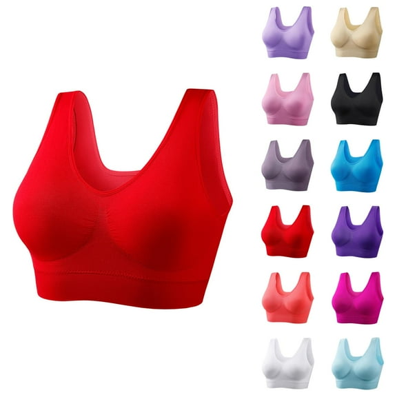 Wireless Seamless Bras for Women Plus Size No Underwire Comfortable Soft Sports Yoga Bralettes Everyday Bra