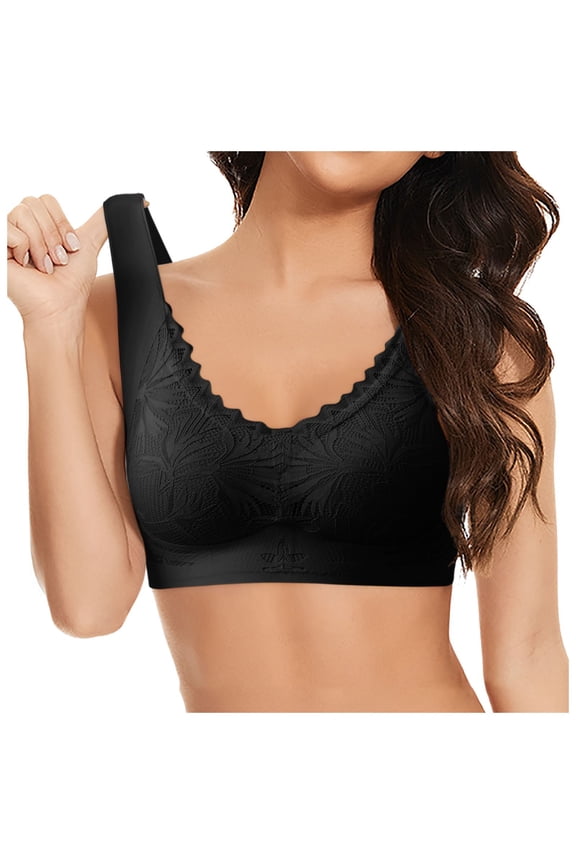 Wireless Seamless Convertible Backless Bra for Women Comfortable Supportive Everyday Wear with Transparent Straps
