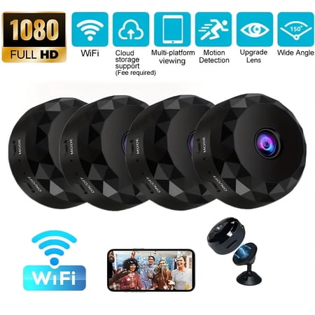 Wireless Security Camera 1080P HD, WiFi Smart Cam with Magnetic Mount, Rechargeable Battery & App Control for Home Auto Surveillance | Hexagon Design