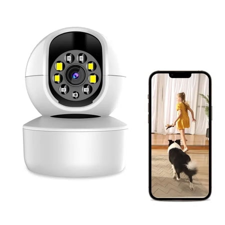 Wireless Security Camera 1080P Indoor Pan/Tilt WiFi Smart IP Camera Dome Surveillance System W/Night Vision Motion Detection 2-Way Audio Cloud For Home Business  Baby Monitor