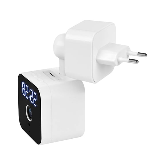 Wireless Security Camera HD Smart WiFi IP Camera with Full Color Night Vision Two Way Audio Motion Detection Digital Wall Plug USB Charger LED Display for Home Office Use