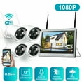 thumbnail image 1 of Wireless Security Camera Outdoor with 12 inch LCD Monitor, Heim Vision 1080P 8CH NVR 4Pcs WiFi Security Camera System with Night Vision, Waterproof, Motion Detection, One-Way Audio, No Hard Drive, 1 of 10