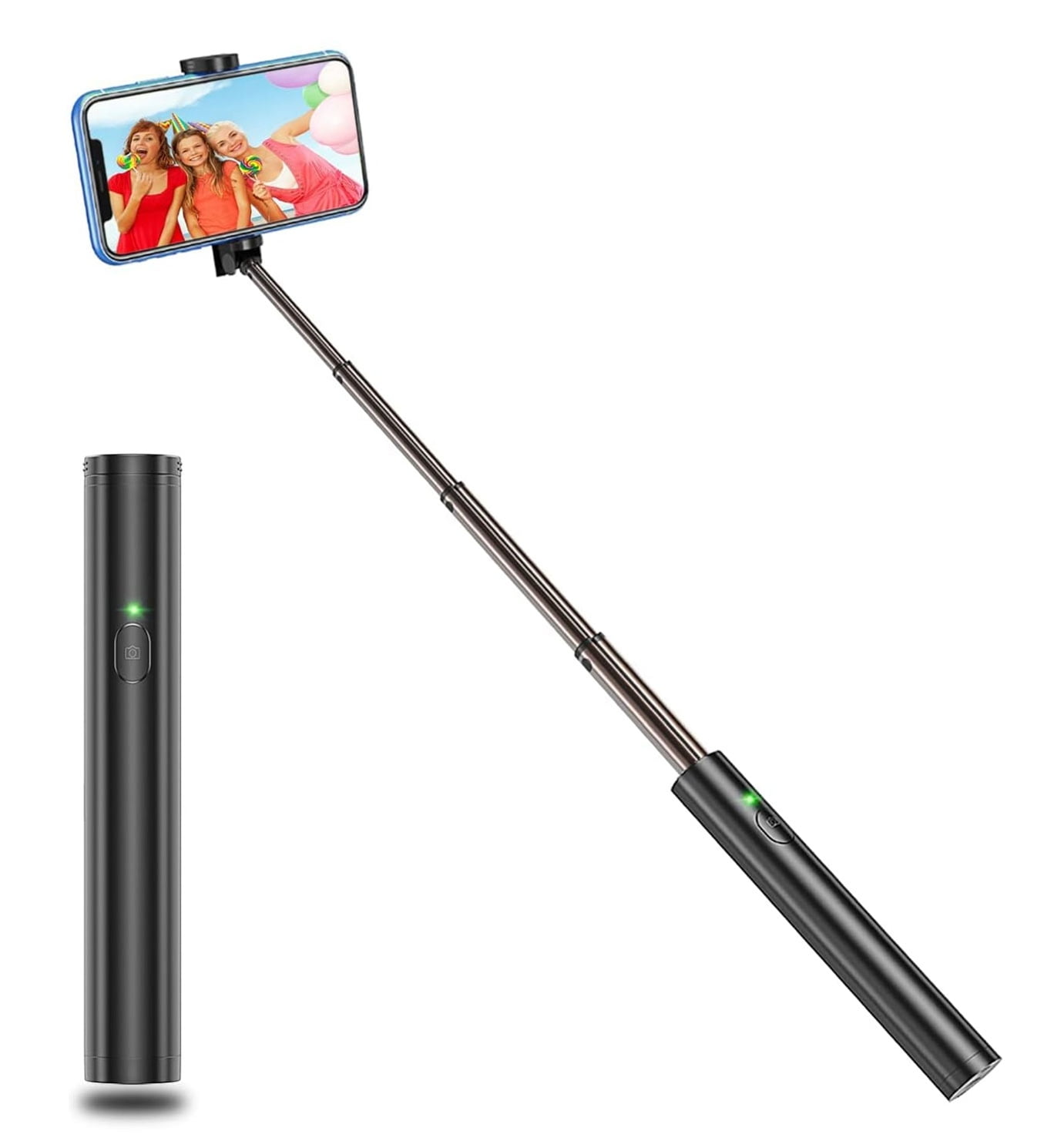 Wireless Selfie Stick for Samsung Galaxy A55/A35/A25 5G - Lightweight Aluminum Remote Shutter Self-Portrait Extendable Compact
