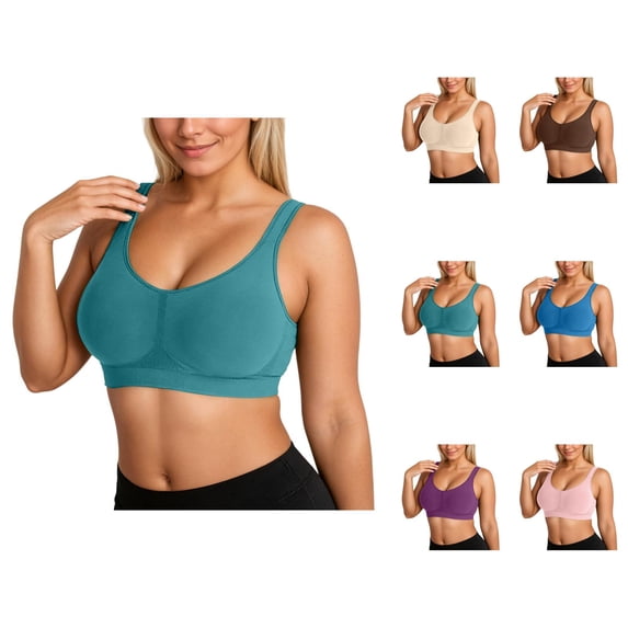 Wireless Bras for Women Comfortable Full Coverage Seamless No Underwire Tshirt Bralettes Everyday Bra