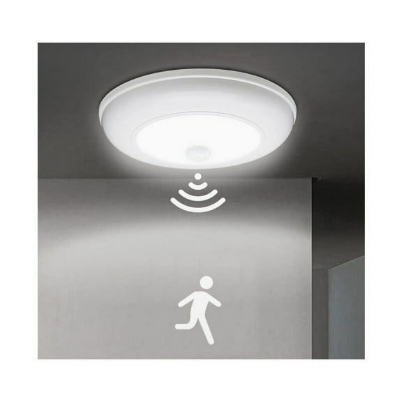 Wireless Shower Light With Motion Sensor, Bright Day Light For Porch Garage, Energy Efficient Led Ceiling Light With Auto-Off Feature (Battery Operated)