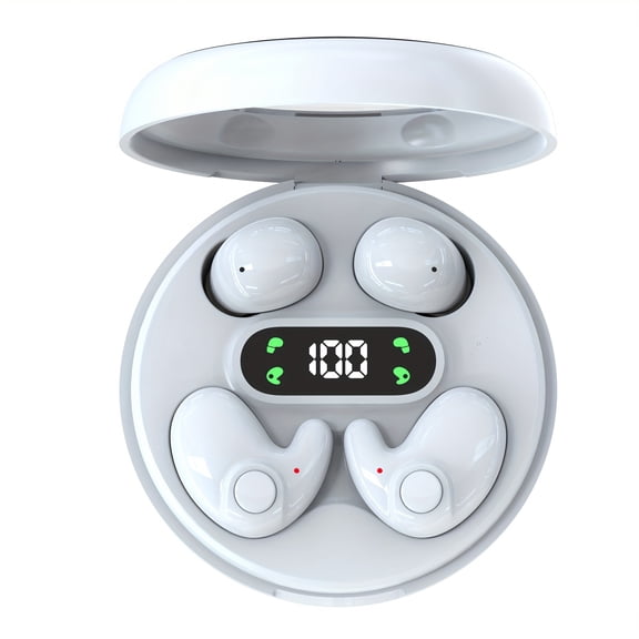 2 Pairs Mini Invisible Sleep Earbuds - Long Battery Life, Comfort Fit, Hi-Fi Sound, Noise Reduction, Bass Boost, Touch Control, Digital Display - Universal for Smartphones & All Scenarios