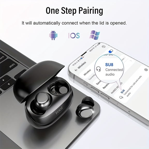 Wireless Sleep Earbuds 5.4, Lightweight In-Ear Headphones, Compact Design for Side Sleepers, 47 Hours of Playtime with Charging Case, Clear Call Earphones
