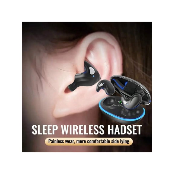 Wireless Sleep Earphones - 5.3 Chip, APP Control + White Noise, UV Disinfection Box (Earless Design)
