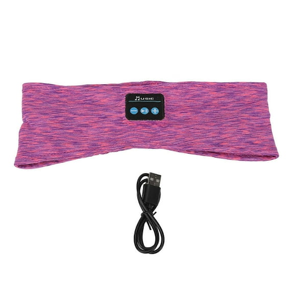 Wireless Sleep Headband Adjustable Music Soft Sleeping Headphones, Compatible with Running Yoga, Purple