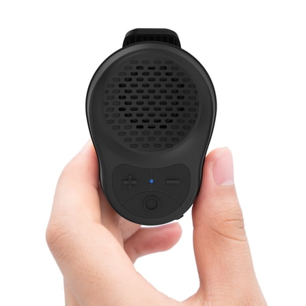 Wireless Small Clip On Speaker, Portable Mini Speaker, Built in Mic for Hands Free Music and Call, Wearable Speaker for Jobsite, Working, Running, Biking, Hiking, Walking, Gardening