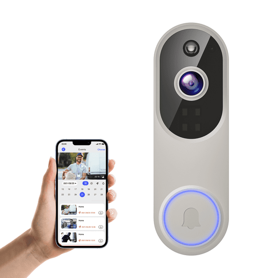 Wireless Smart Doorbell Camera: WiFi Connection, Cloud Storage & Easy Installation, Night Vision (No Receiver)
