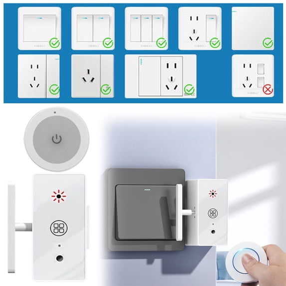 Wireless Smart Plug w/ Remote - One-Button Control & Timer for Lamps & Appliances. Energy Management for Home Automation!