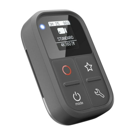 Wireless Smart Remote Control Replacement for GoPro Hero 11/10/9/8 Black/Max/7 Black/6 Black OLED Screen Built-in Battery 80M Control Distance with Stick Mount Wrist Strap USB Charging Cable