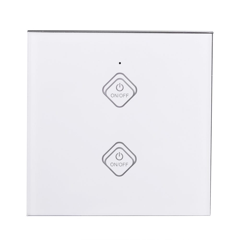 Wireless Smart Touch Switch Panel, AC85-250V, 2-Way, Works with Alexa & Google Home, White