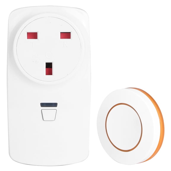 Wireless Socket, Remote Control Socket, Home Programmable Electrical Plug Outlet Switch for Light Household Appliances (UK Plug 250V)