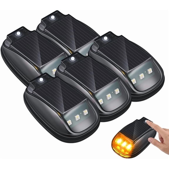 Wireless Solar Cab Lights with RGB Strobe for Trucks, Waterproof Roof Marker w/Remote