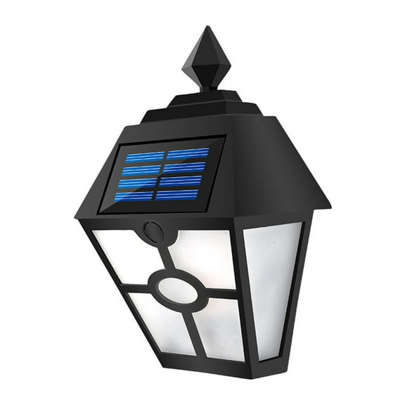 Wireless Solar Garden Stake Light with Jumping Flame Effect for Yard, Fence, Flowerbed Decor, Warm Light Variation, Black Plastic LED